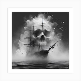 Skull Ship Art Print