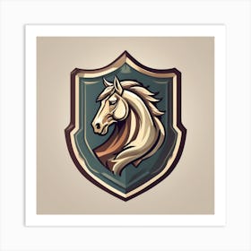 Horse Head Logo Art Print