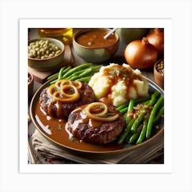 salisbury steak And Mashed Potatoes Art Print