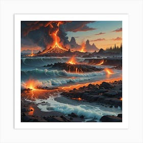 Lava Beach Art Print