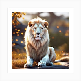 Lion art 32 Art Print