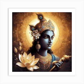 Lord Krishna 11 Art Print