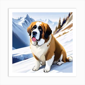 St Bernard 6 Art Print