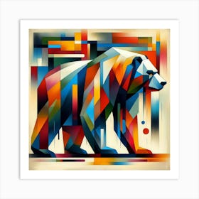 Abstract modernist Bear 1 Art Print