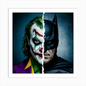 Batman And Joker Art Print