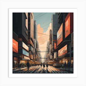 Tokyo Cityscape Art Print