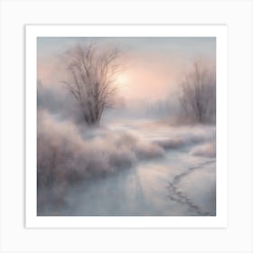 Snowy Path Art Print