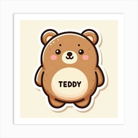 Teddy Bear sticker Art Print