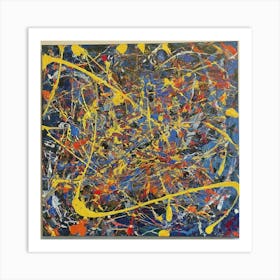 Abstract Painting inspired by Jackson Pollock 8 Art Print