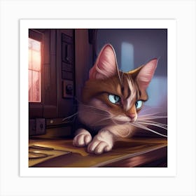 Kitty Cat Art Print