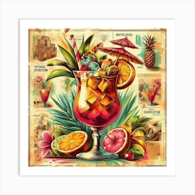 Tropical Cocktail 4 Art Print