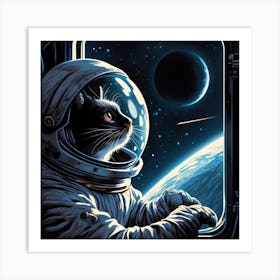 Cat In Space 2 Art Print