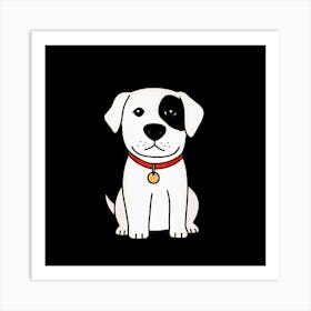 Dog With A Collar Art Print