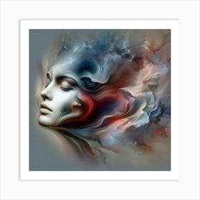 Abstract Woman'S Head Art Print