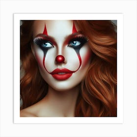 Clown Makeup 1 Art Print