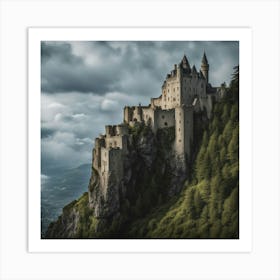 Castle On A Mountain 1 Art Print