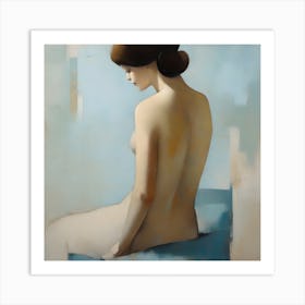 Nude Woman Abstract Painting of a Woman Art Print