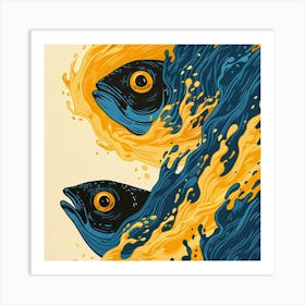 Fish In The Water Art Print