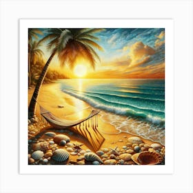 Sunset Beach Art Print