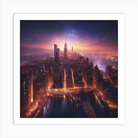 city of lights Art Print