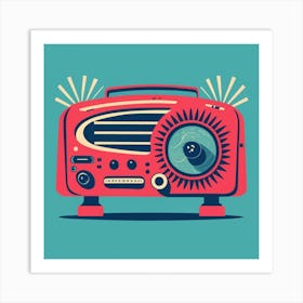 Radio Vintage Retro Art Print