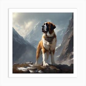 St Bernard 51 Art Print