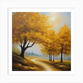 Yellow Trees 1 Art Print