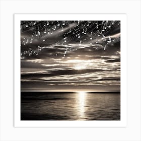 Music Notes In The Sky 3 Art Print