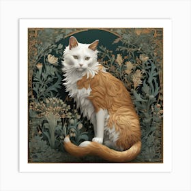 Cat In The Garden Art Print