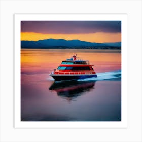 Sunset On The Water Art Print