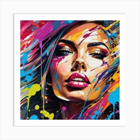 Splatter Girl 3 Art Print