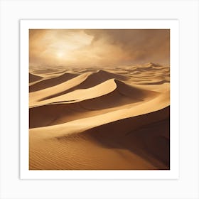 Sand Dunes In The Desert Art Print