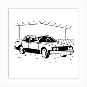 Car Coloring Page Art Print