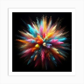 Colorful Powder Explosion 17 Art Print