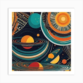 Planets Canvas Print Art Print