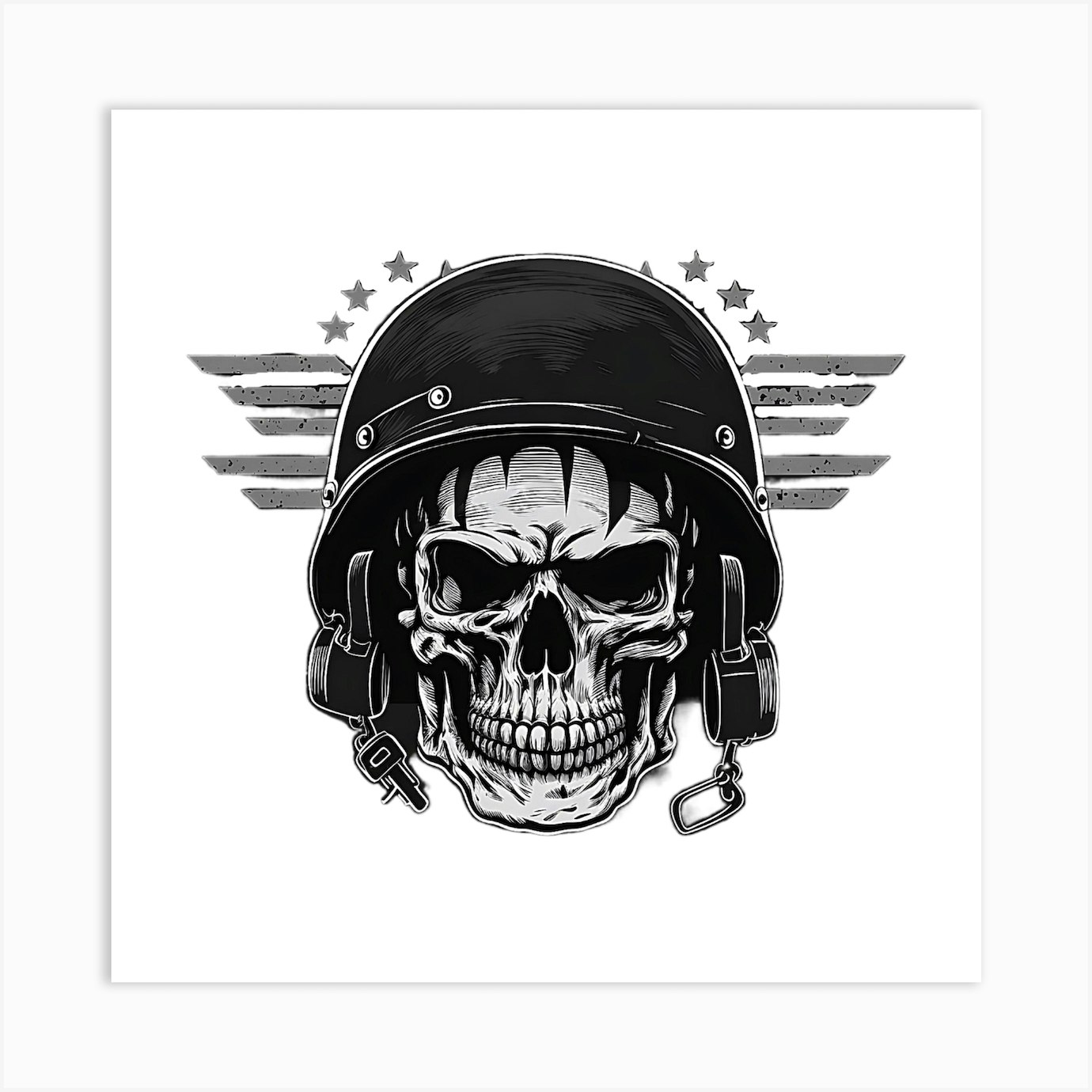 cool army skull drawings