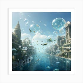 Futuristic City 10 Art Print