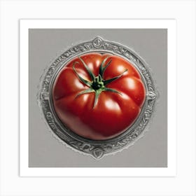 Tomato On A Plate Art Print