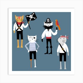 Pirate Cats Art Print