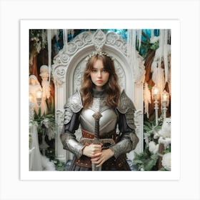 Young Girl In A Medieval Costume2 Art Print