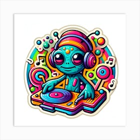 Alien Dj 4 Art Print