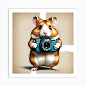 Hamster With Camera 4 Art Print