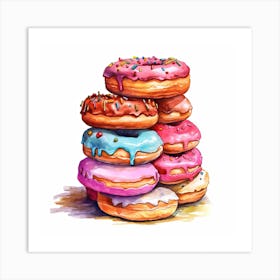 Stack Of Sprinkles Donuts 6 Art Print