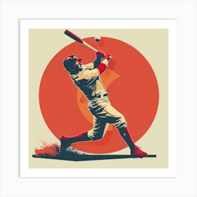 A Baseball Player Hitting Home Run Vector Design 1718672890 1 Art Print