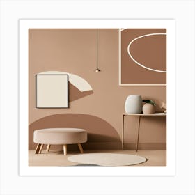 Beige Wall Art Art Print