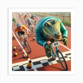 Crocodile Race Art Print