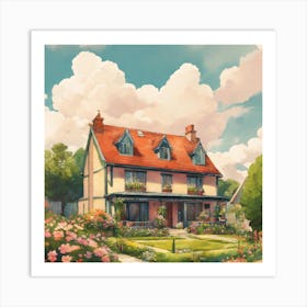 House In The Garden Art Print