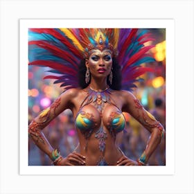 Carnival Woman Art Print