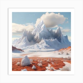 Snowy Landscape Art Print