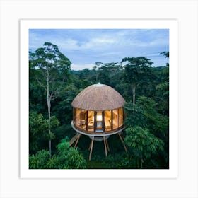 Tree House In The Jungle Art Print